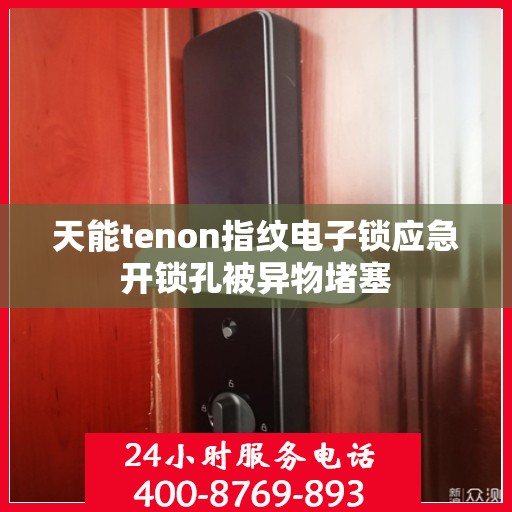 天能tenon指纹电子锁应急开锁孔被异物堵塞