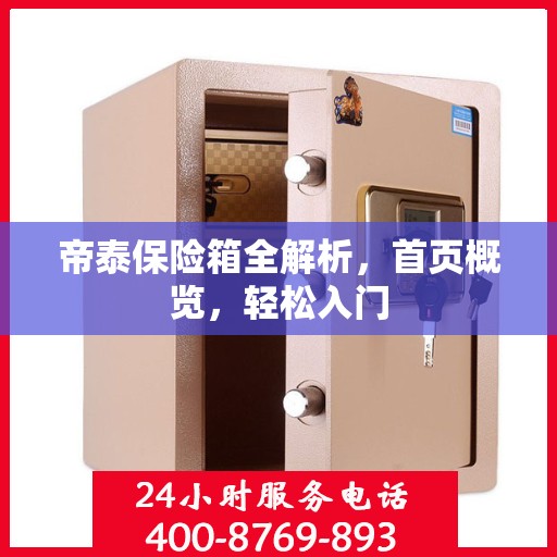 帝泰保险箱全解析，首页概览，轻松入门